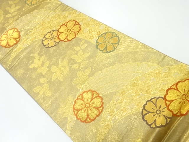 JAPANESE FUKURO OBI / WOVEN FLOWER